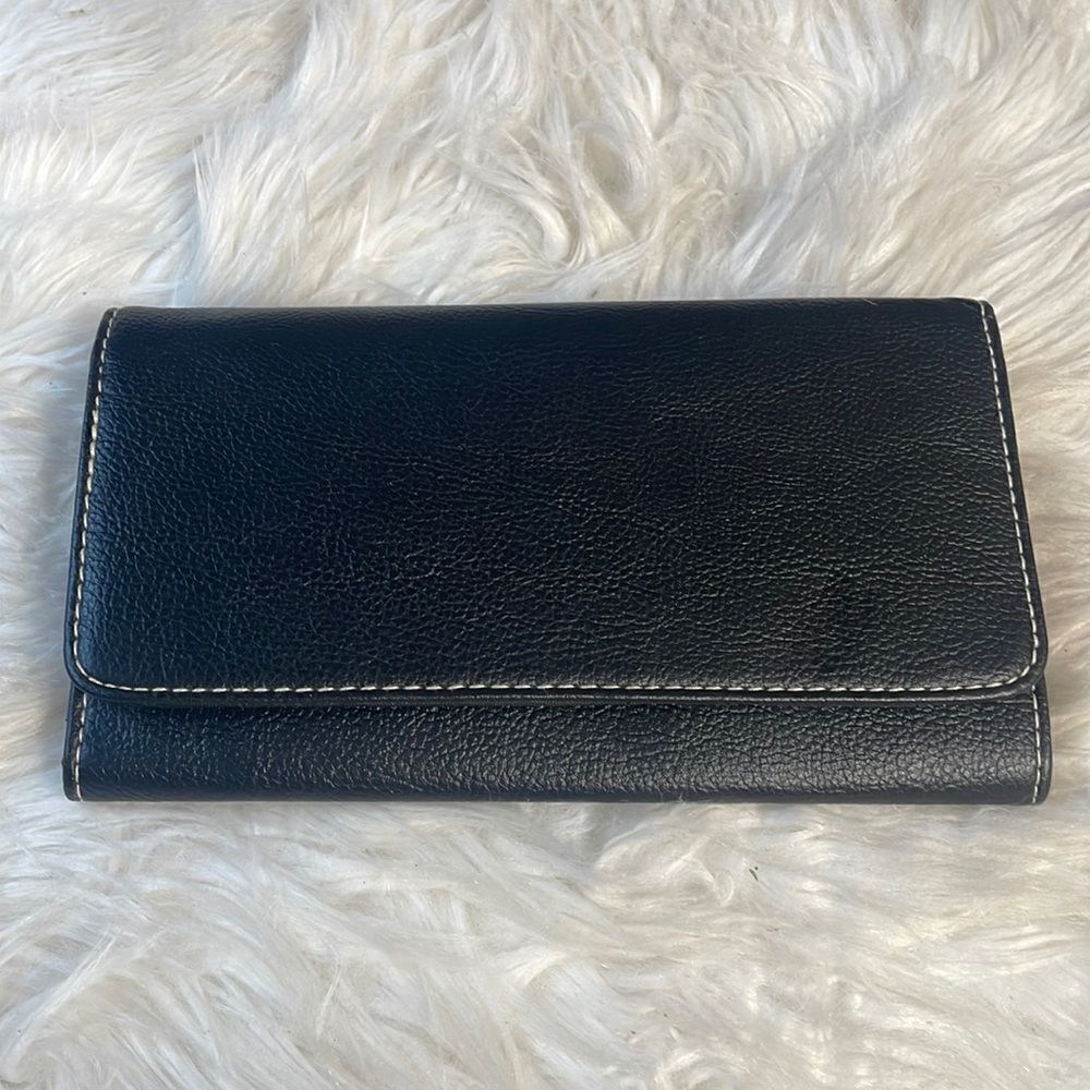 AVON billfold Wallet Black 7"×4"